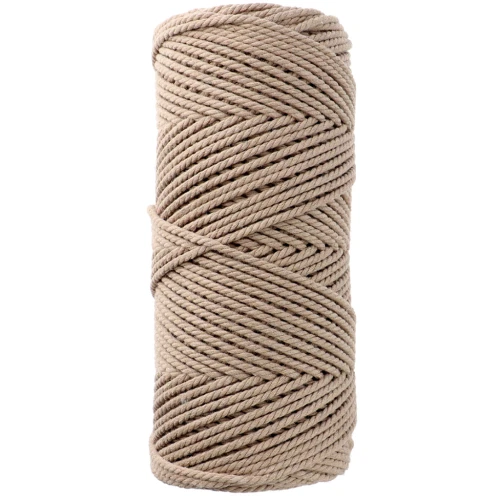 Rocchetto di cotone macramè da 2 mm - Sabbia x100 m