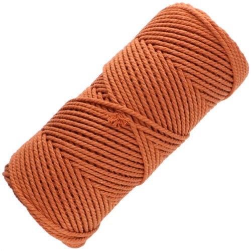 Rocchetto di cotone macramè da 2 mm - Terracotta x100 m