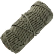 Rocchetto di corda di cotone macramè da 3 mm - Khaki x100 m