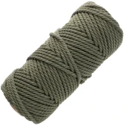 Rocchetto di corda di cotone macramè da 3 mm - Khaki x100 m