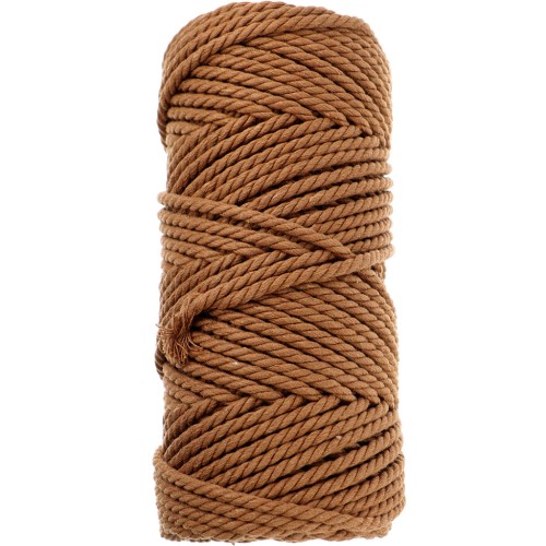Rocchetto di corda di cotone per macramè 3 mm - Mocca x50m