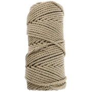Bobine de cordon en coton pour macramé 3 mm - Sable x50m