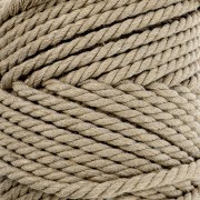 Rocchetto di corda di cotone macramè da 3 mm - Sabbia x50 m