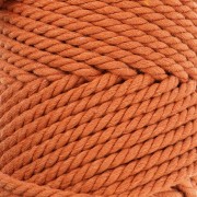 Rocchetto di corda per macramè in cotone 3 mm - Teracotta x50m
