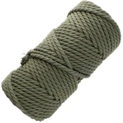 Rocchetto di corda di cotone macramè da 5 mm - Khaki x50m