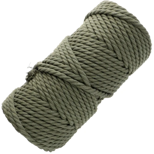 Rocchetto di corda di cotone macramè da 5 mm - Khaki x50m