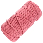 Rocchetto di corda di cotone per macramè da 5 mm - Rosa antico x50 m
