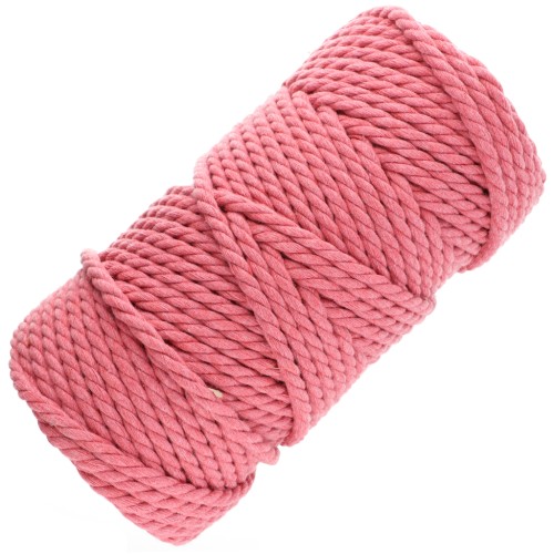 Rocchetto di corda di cotone per macramè da 5 mm - Rosa antico x50 m