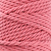 Rocchetto di corda di cotone per macramè da 5 mm - Rosa antico x50 m