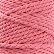 Rocchetto di corda di cotone per macramè da 5 mm - Rosa antico x50 m