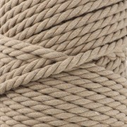 Rocchetto di corda di cotone macramè da 5 mm - Sabbia x50 m