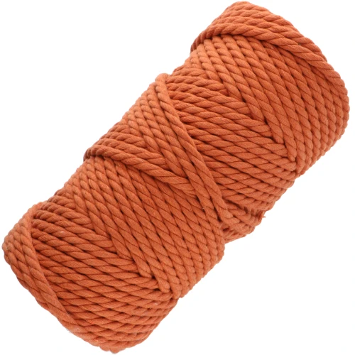 Rocchetto di corda di cotone macramè da 5 mm - Terracotta x50m