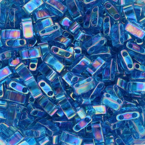 Miyuki Mezzo Tila 5x2.3x1.9mm HTL-291 - Trasparente Capri Blue AB x10g