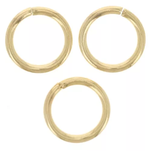 Anelli aperti 8x1 mm - Dorato x50