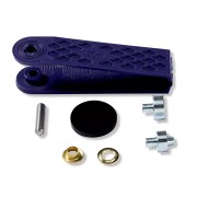 Scatola di 40 occhielli da 5 mm con rondelle e strumento di regolazione - Argento x1