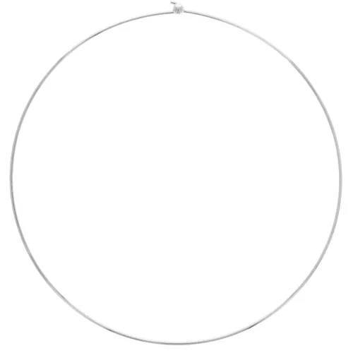 Girocollo rigido da 1,6 mm con chiusura a pallina - Argento x15cm