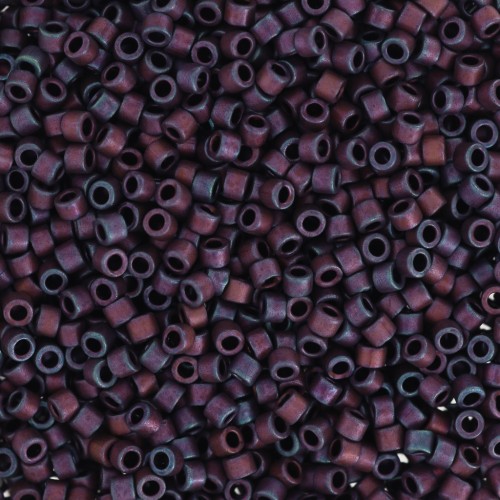 Miyuki Delica 11/0 DB0312 - Dark Raspberry Iris Metallic Opaco x 100 g