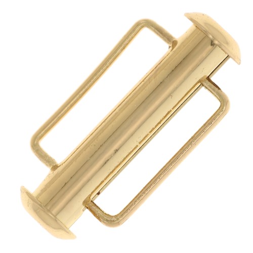 Chiusura scorrevole per tessere perle di 21,5 mm - Dorato x1