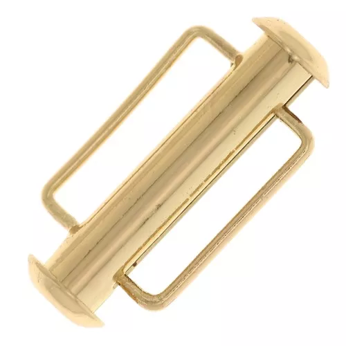 Chiusura scorrevole per tessere perle di 21,5 mm - Dorato x1
