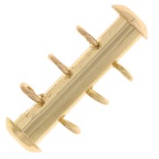 Chiusura scorrevole a 3 file con anelli perpendicolari 21 mm - Dorato x1|raw }}