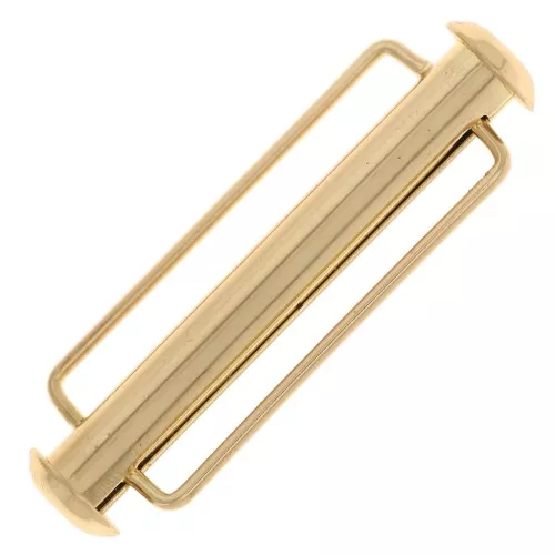 Chiusura scorrevole per tessere perle da 31,5 mm - Dorato x1