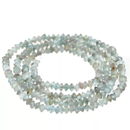 Rondelle di pietra semipreziosa sfaccettata 3x2 mm - Apatite x40cm