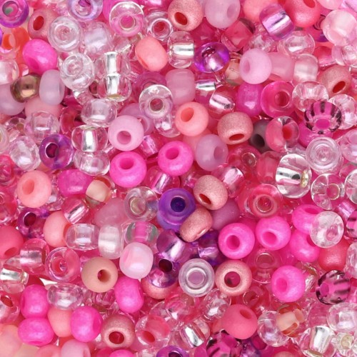 Perla Preciosa 8/0 3 mm - Mix rosa assortito x 20 g