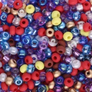 Perla Preciosa 8/0 3 mm - Mix blu - rosso - viola x 20 g