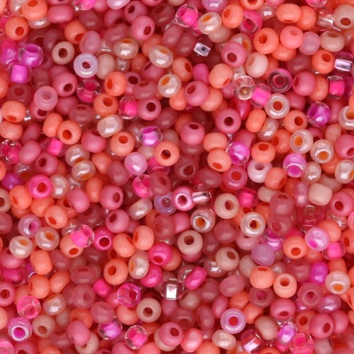 Perle di semi Preciosa 11/0 2 mm - Mix Rose - Salmon x20g