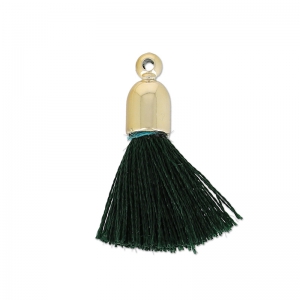 Pompon imitazione seta i CCB 25-30 mm Verde pino x1