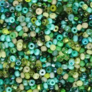 Perla Preciosa 11/0 2 mm - Mix verde x 20 g