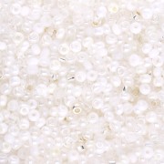 Perla Preciosa 11/0 2 mm - Mix bianco - trasparente x 20 g
