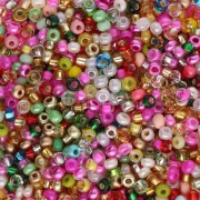 Perla Preciosa 11/0 2 mm - Mix multicolore - Dorata x20 g