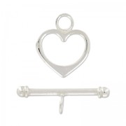 Chiusura a T  barra decorata mm. 16 Argento 925 x1