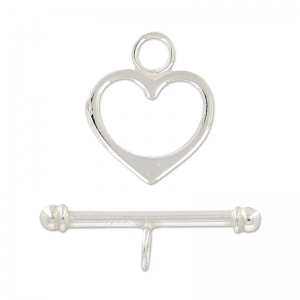 Chiusura a T barra decorata mm. 16 Argento 925 x1