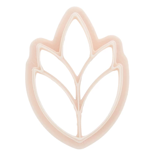 Tagliabiscotti a orecchio grande in polimero biodegradabile 36x25 mm - Beige x1
