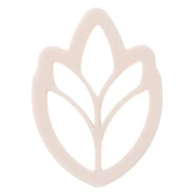 Tagliabiscotti a orecchio grande in polimero biodegradabile 36x25 mm - Beige x1