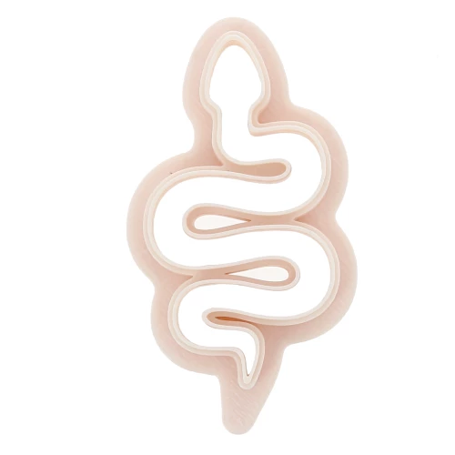 Tagliabiscotti a serpente 40x20,5 mm in polimero biodegradabile - Beige x1