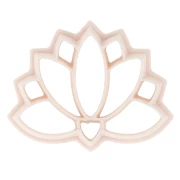 Fiore - Emporte-pièce fleur de lotus 31x41 mm en polymère biodégradable - Beige x1 Emporte-pièce fleur de lotus 31x41 mm en polymère biodégradable - Beige x1