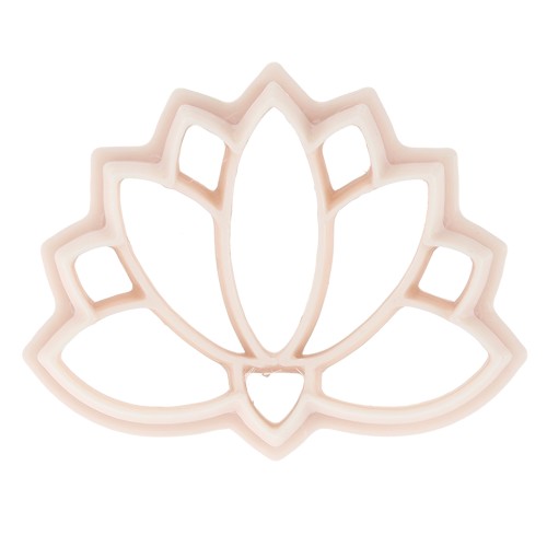 Tagliabiscotti a fiore di loto in polimero biodegradabile 31x41 mm - Beige x1