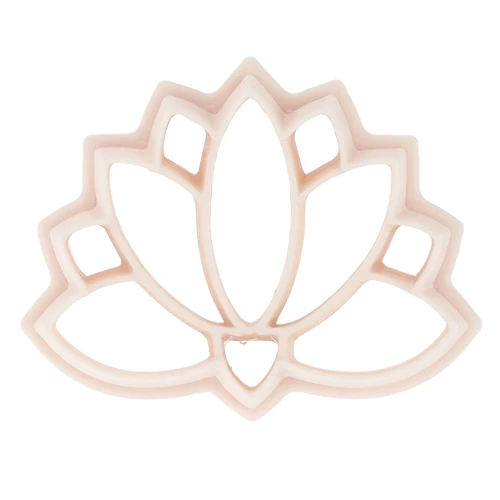 Tagliabiscotti a fiore di loto in polimero biodegradabile 31x41 mm - Beige x1