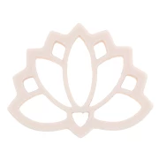 Tagliabiscotti a fiore di loto in polimero biodegradabile 31x41 mm - Beige x1