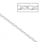 Catena maglia ovale 2.7 mm argentato x 1m|raw }}