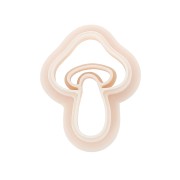 Tagliabiscotti a fungo in polimero biodegradabile 19x14 mm - Beige x1|raw }}
