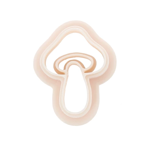 Tagliabiscotti a fungo in polimero biodegradabile 19x14 mm - Beige x1