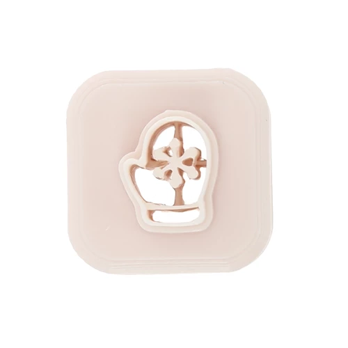 Mini guanto natalizio tagliabiscotti 10x8 mm in polimero biodegradabile - Beige x1