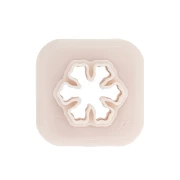 Flocon - Mini emporte-pièce flocon de neige 12x11 mm en polymère biodégradable - Beige x1 Mini emporte-pièce flocon de neige 12x11 mm en polymère biodégradable - Beige x1