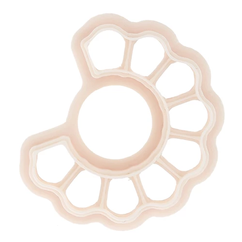 Tagliabiscotti creolo traforato 26x31 mm in polimero biodegradabile - Beige x1
