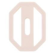 Tagliabiscotti ottagonale traforato 31x22 mm in polimero biodegradabile - Beige x1