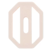 Tagliabiscotti ottagonale traforato 31x22 mm in polimero biodegradabile - Beige x1